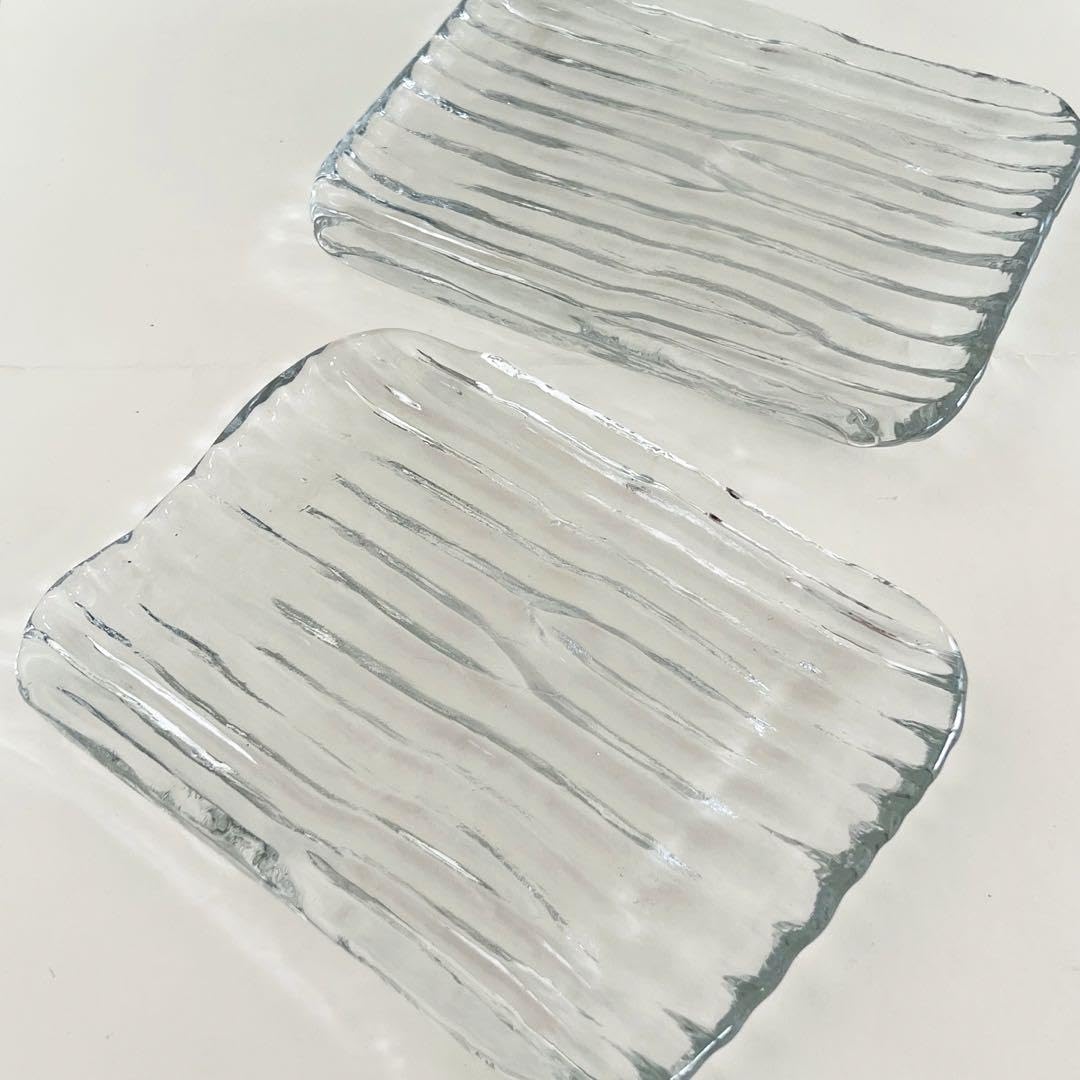 HERMÈS 蓮の葉柄 皿 角皿 プレート 新品 2枚セット HERMÈS 蓮の葉柄